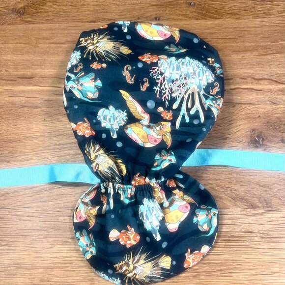 NWOT 8 Ponytail Scrub Caps Bundle scrub hats surgical caps ponytail scrub hats - Picture 14 of 16